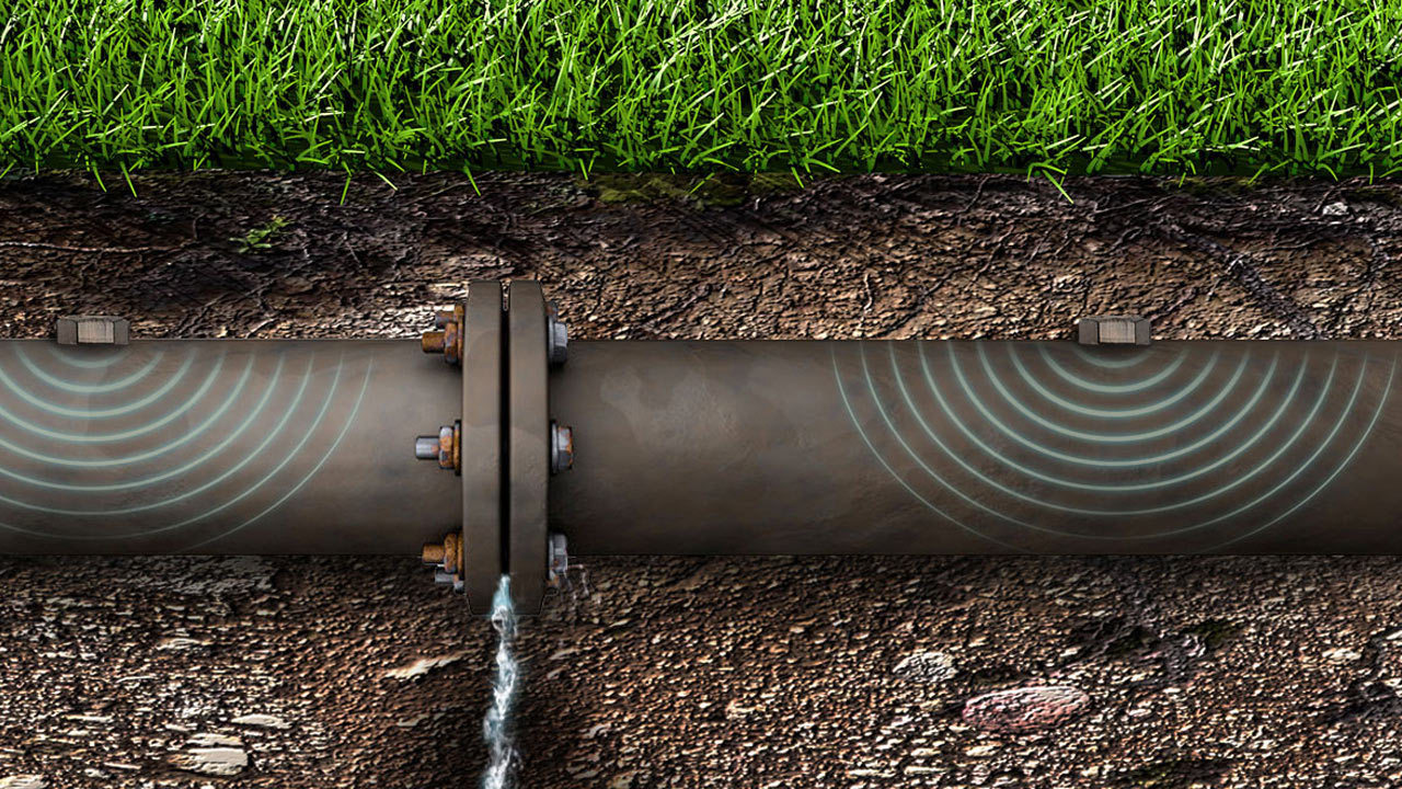 Image of water pipes under ground